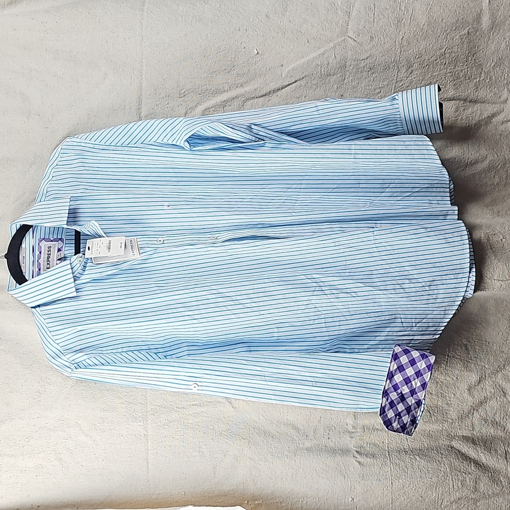 Fitted Express Button Down Dress Shirt - NWT